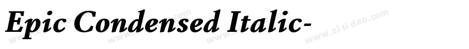 Epic Condensed Italic字体转换